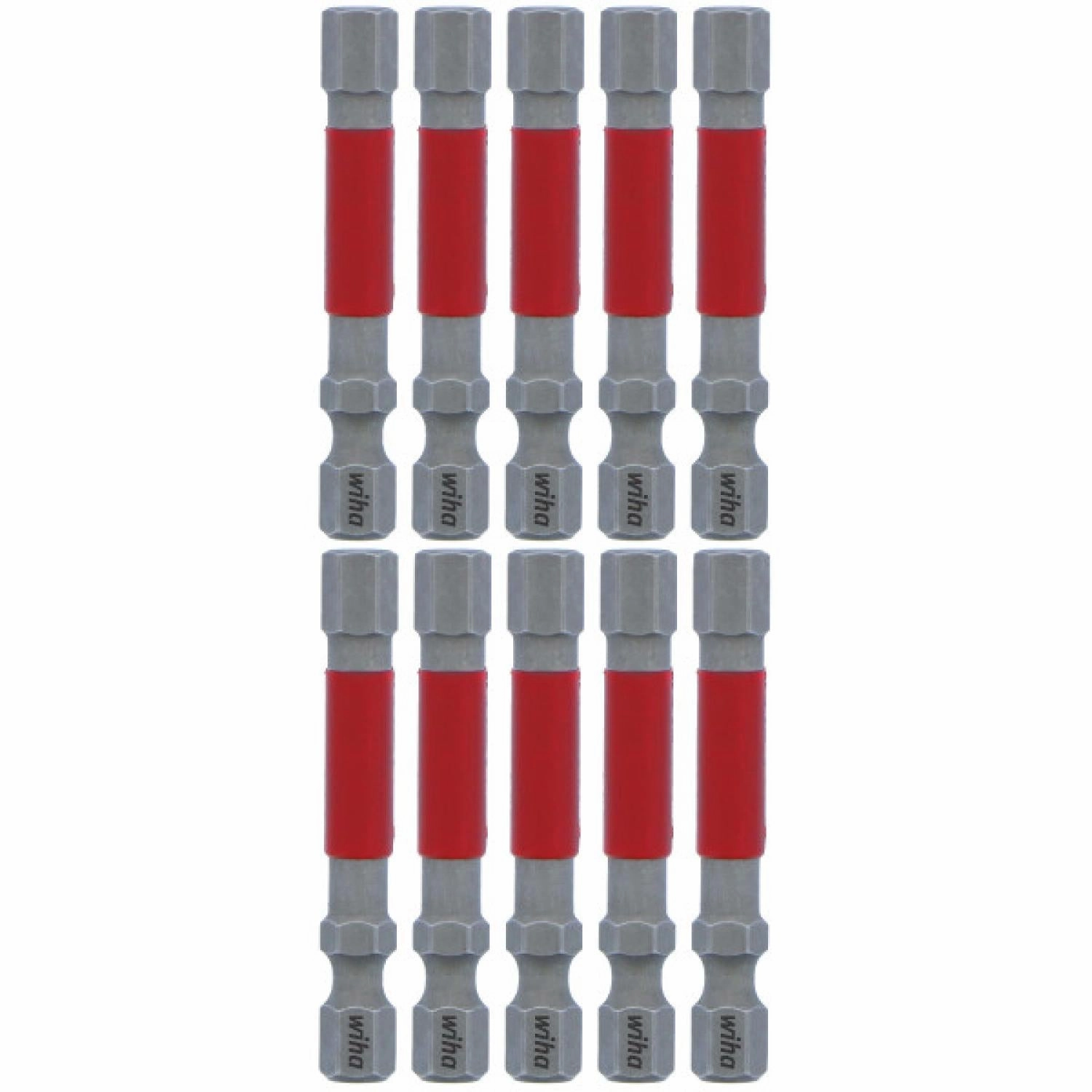 Wiha Tools 76575 MaxxTor Impact Bit Hex 1/4" x 49mm - 10 Pack