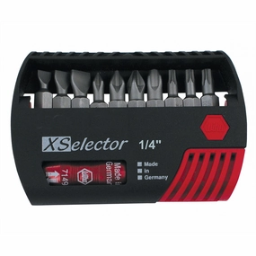 Wiha Tools 79443 Slotted/Phillips/TORX XSelector Bit Set, 10 Piece